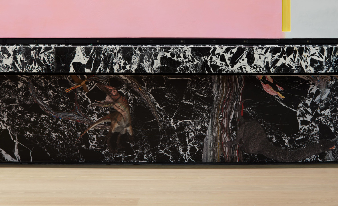 Installation view of Fossil Psychics for Christa (2019) by Kerstin Brätsch