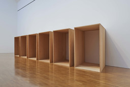 Donald Judd. Untitled. 1973. Plywood. Six units, each 72 × 143 × 72" (182.9 × 363.2 × 182.9 cm). The sixth unit fabricated in 1975. National Gallery of Canada, Ottawa. © 2020 Judd Foundation / Artists Rights Society (ARS), New York