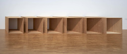 Donald Judd. Untitled. 1973. Plywood. 6 units, each: 72 × 143 × 72" (182.9 × 363.2 × 182.9 cm) with 12" intervals. Overall: 72 × 585 × 72" (182.9 × 1485.9 × 182.9 cm). National Gallery of Canada, Ottawa. © 2020 Judd Foundation / Artists Rights Society (ARS), New York