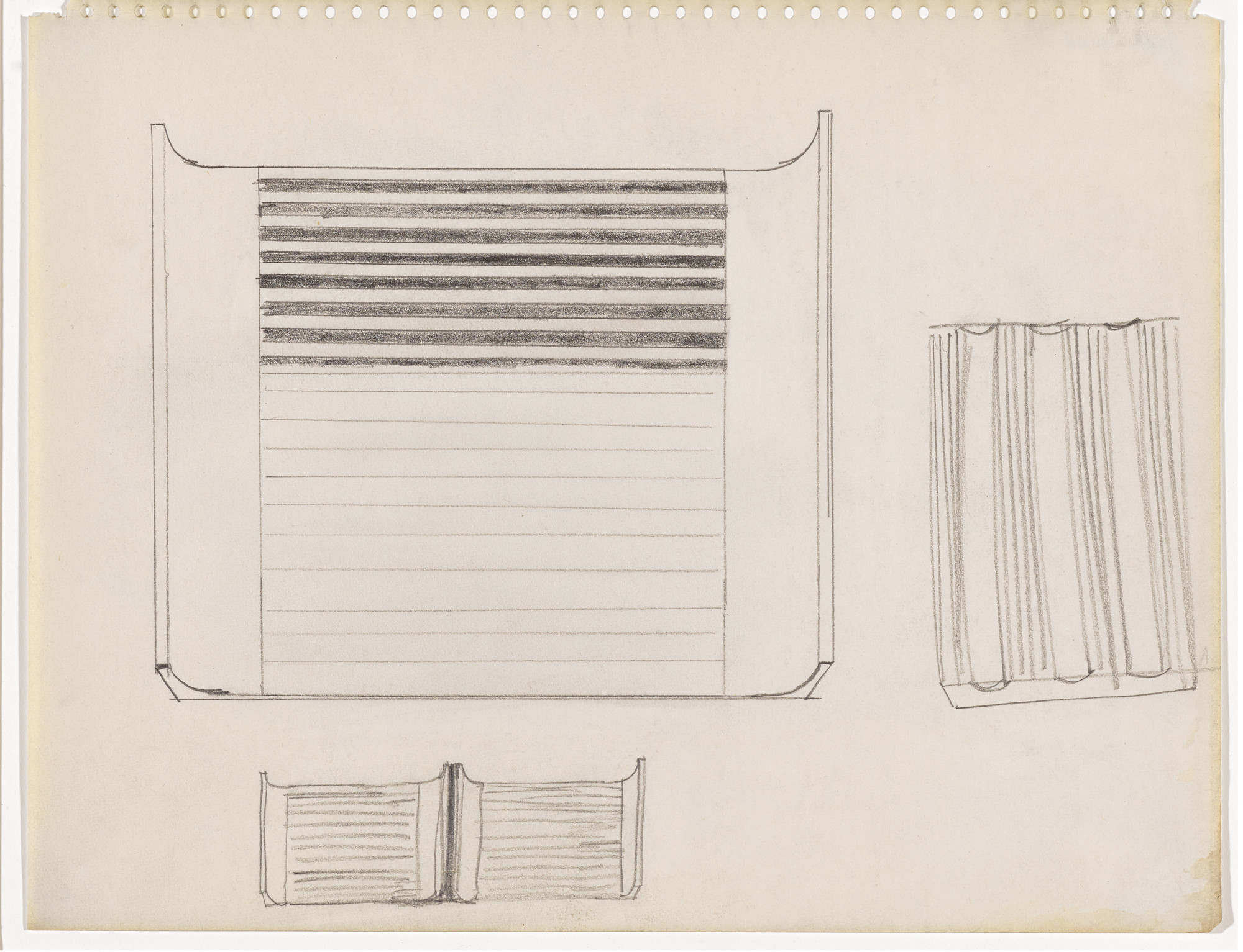 Donald Judd. _Drawing for wall pieces (cf. DSS 40)_. 1963. Pencil on paper. Sheet: 11 × 14 (27.9 × 35.6 cm). Kunstmuseum Basel. © 2020 Judd Foundation / Artists Rights Society (ARS), New York
