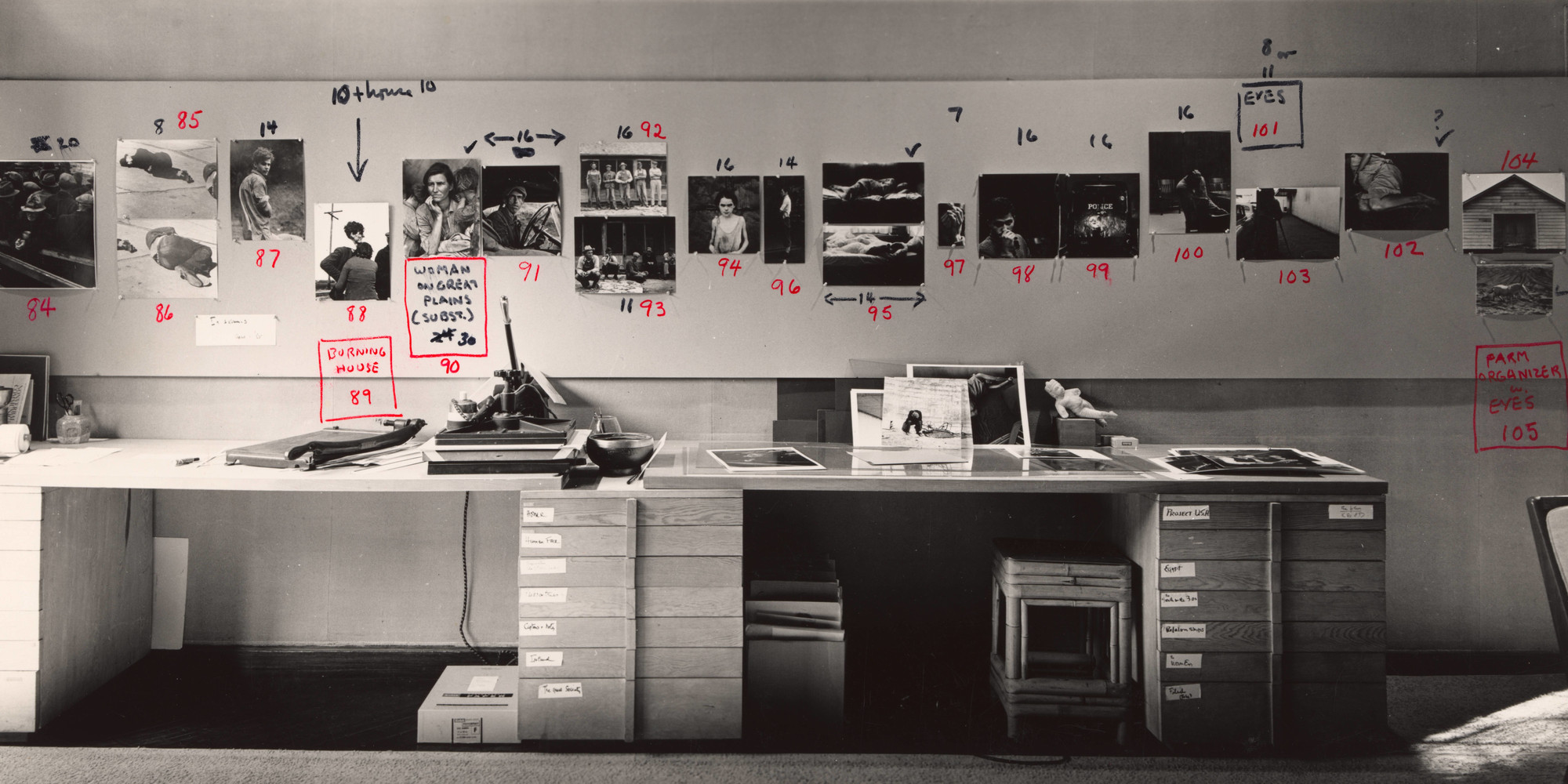 Rondal Partridge. Dorothea Lange Studio (Last Ditch). c. 1965. Departmental Collection, Department of Photography, The Museum of Modern Art