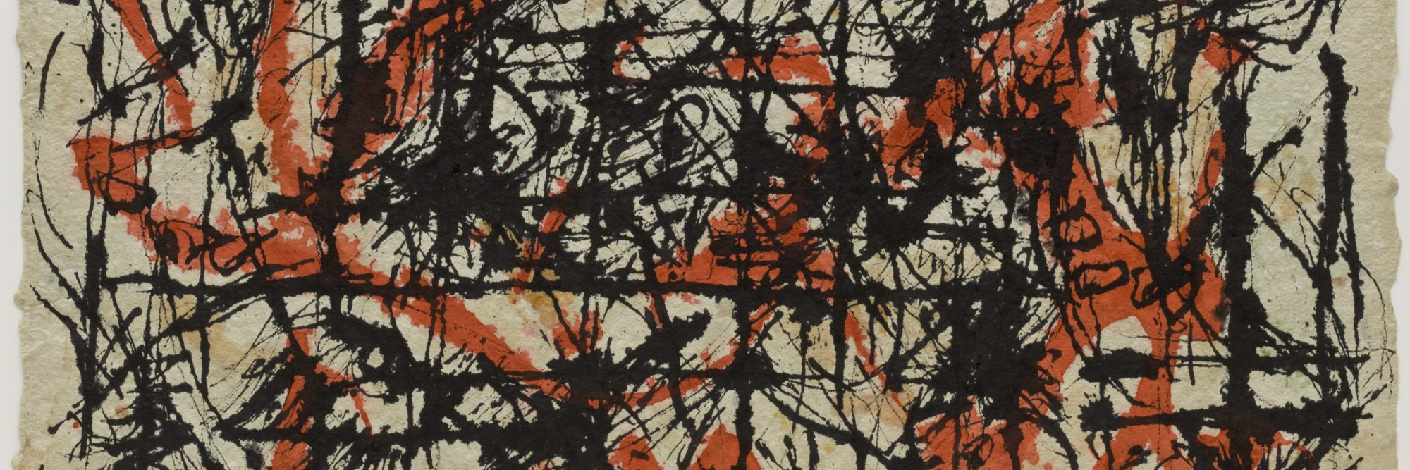 Jackson Pollock. Untitled. 1953–54. Ink and colored ink on paper. 15 3/4 × 20 1/2″ (40.0 × 52.1 cm). Gift of Mr. and Mrs. Ira Haupt. © 2020 Pollock-Krasner Foundation/Artists Rights Society (ARS), New York