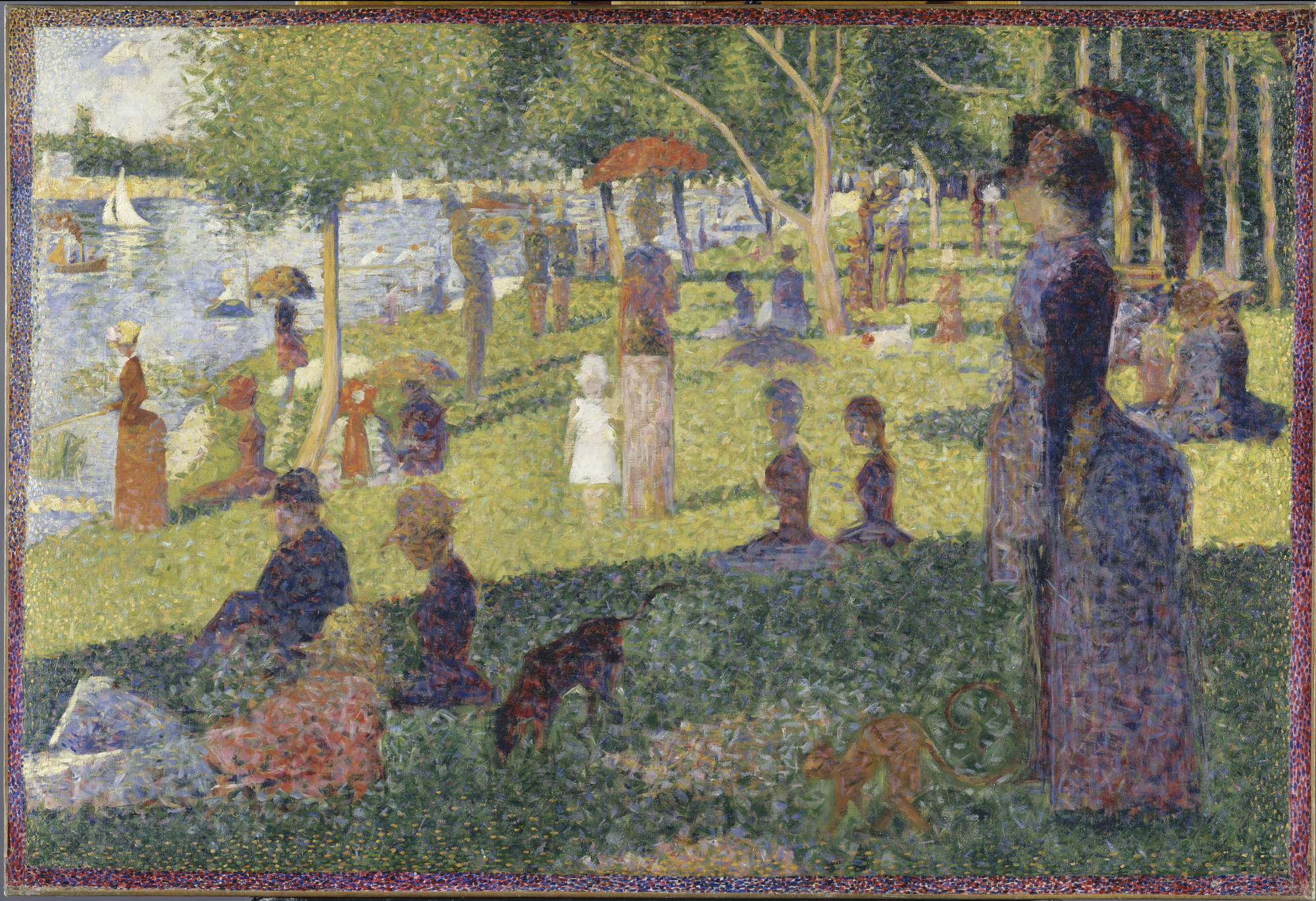 Georges-Pierre Seurat. _Study for A Sunday on La Grande Jatte_. 1884. Oil on canvas. 27 3/4 × 41" (70.5 × 104.1 cm). The Metropolitan Museum of Art, New York. Bequest of Sam A. Lewisohn, 1951. Image copyright © The Metropolitan Museum of Art