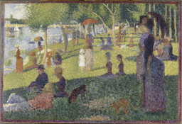 Georges-Pierre Seurat. Study for A Sunday on La Grande Jatte. 1884. Oil on canvas. 27 3/4 × 41" (70.5 × 104.1 cm). The Metropolitan Museum of Art, New York. Bequest of Sam A. Lewisohn, 1951. Image copyright © The Metropolitan Museum of Art