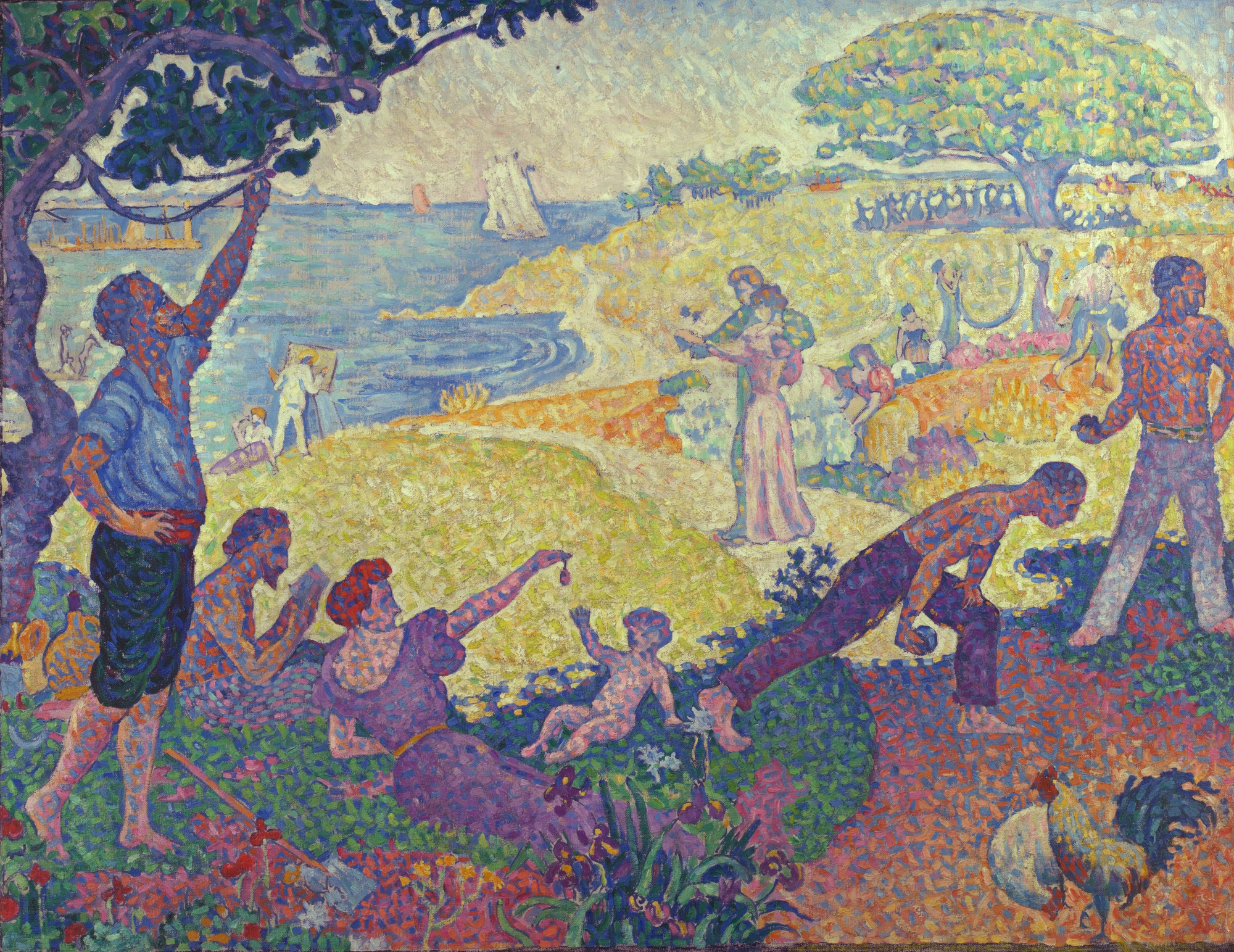 Paul Signac. _In the Time of Harmony: The Golden Age Has Not Passed, It Is Still to Come (Reprise)_. 1896. Oil on canvas. 25 9/16 × 31 7/8" (65 × 81 cm). The Kasser Mochary Foundation, Montclair, New Jersey. © Kasser Mochary Foundation / Photo: Nikolai Dobrowolskij © 2020 Artists Rights Society (ARS), New York / ADAGP, Paris
