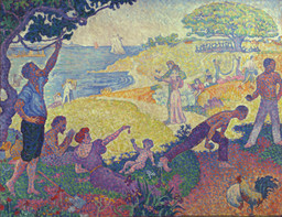 Paul Signac. In the Time of Harmony: The Golden Age Has Not Passed, It Is Still to Come (Reprise). 1896. Oil on canvas. 25 9/16 × 31 7/8" (65 × 81 cm). The Kasser Mochary Foundation, Montclair, New Jersey. © Kasser Mochary Foundation / Photo: Nikolai Dobrowolskij © 2020 Artists Rights Society (ARS), New York / ADAGP, Paris