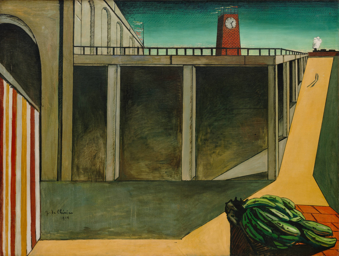 Giorgio de Chirico. Gare Montparnasse (The Melancholy of Departure). 1914