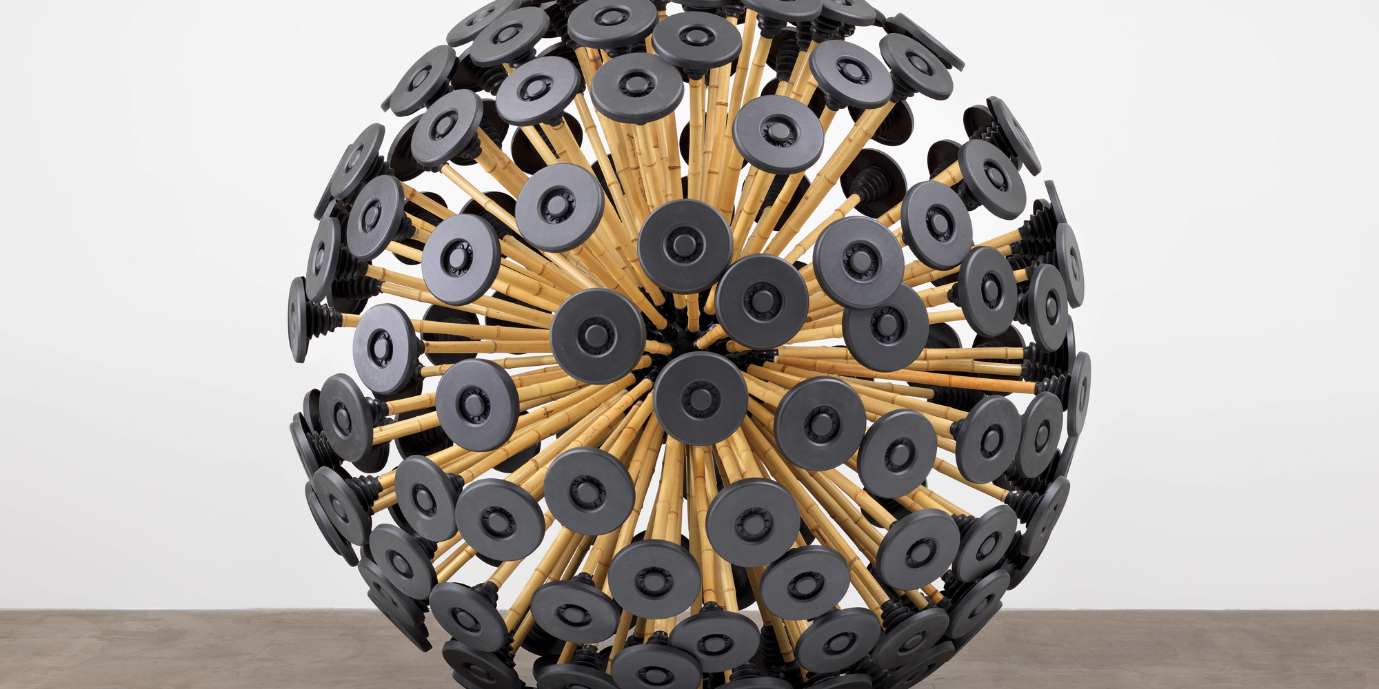 Massoud Hassani. Mine Kafon wind-powered deminer. 2011. Bamboo and biodegradable plastics, 87 × 87 × 87" (221 × 221 × 221 cm). Gift of the Contemporary Arts Council of the Museum of Modern Art