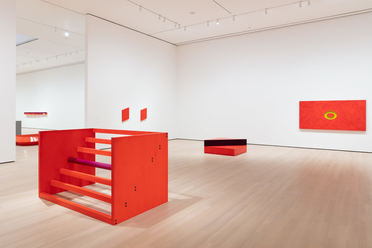 Installation view of Judd
