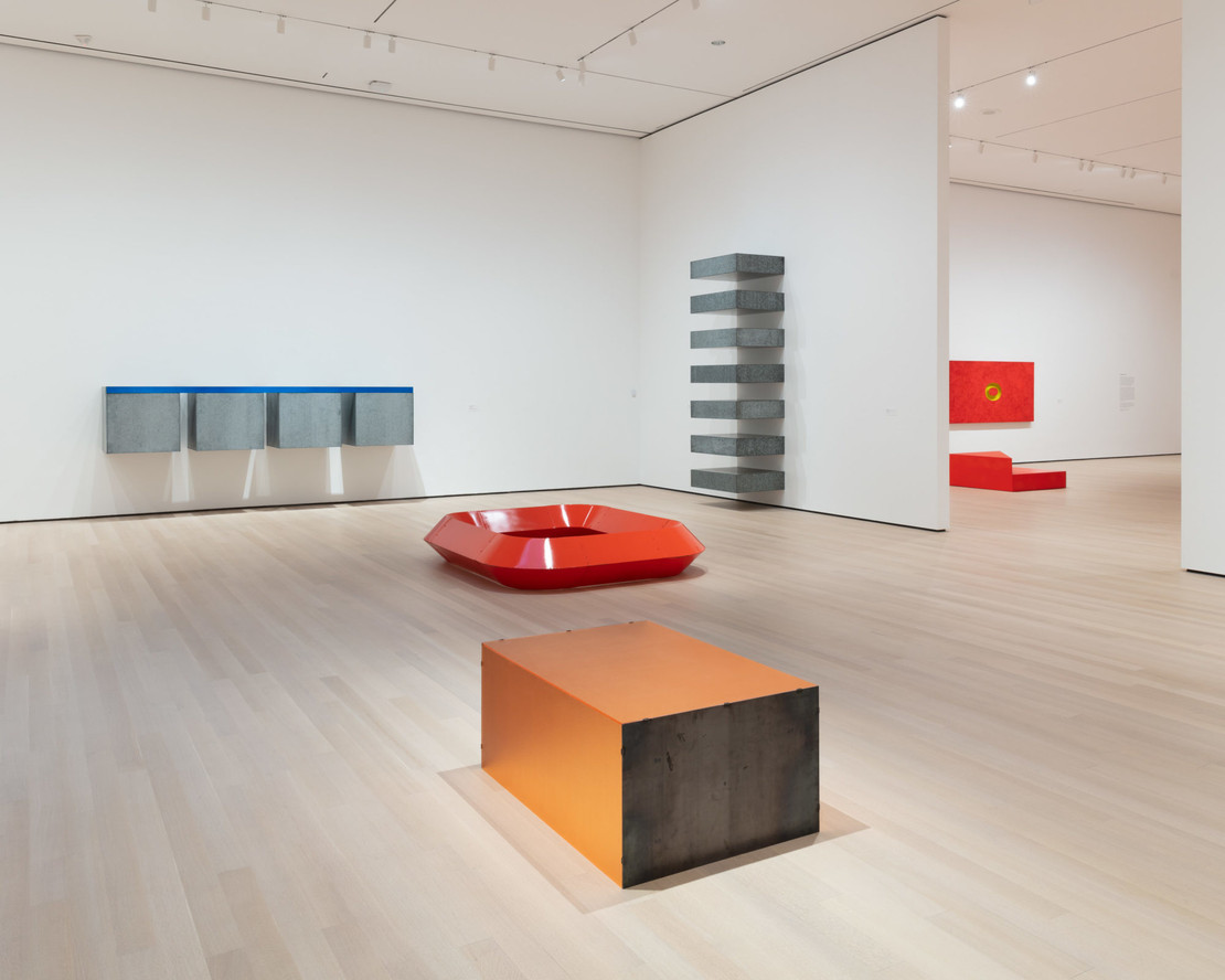 Installation view of Judd
