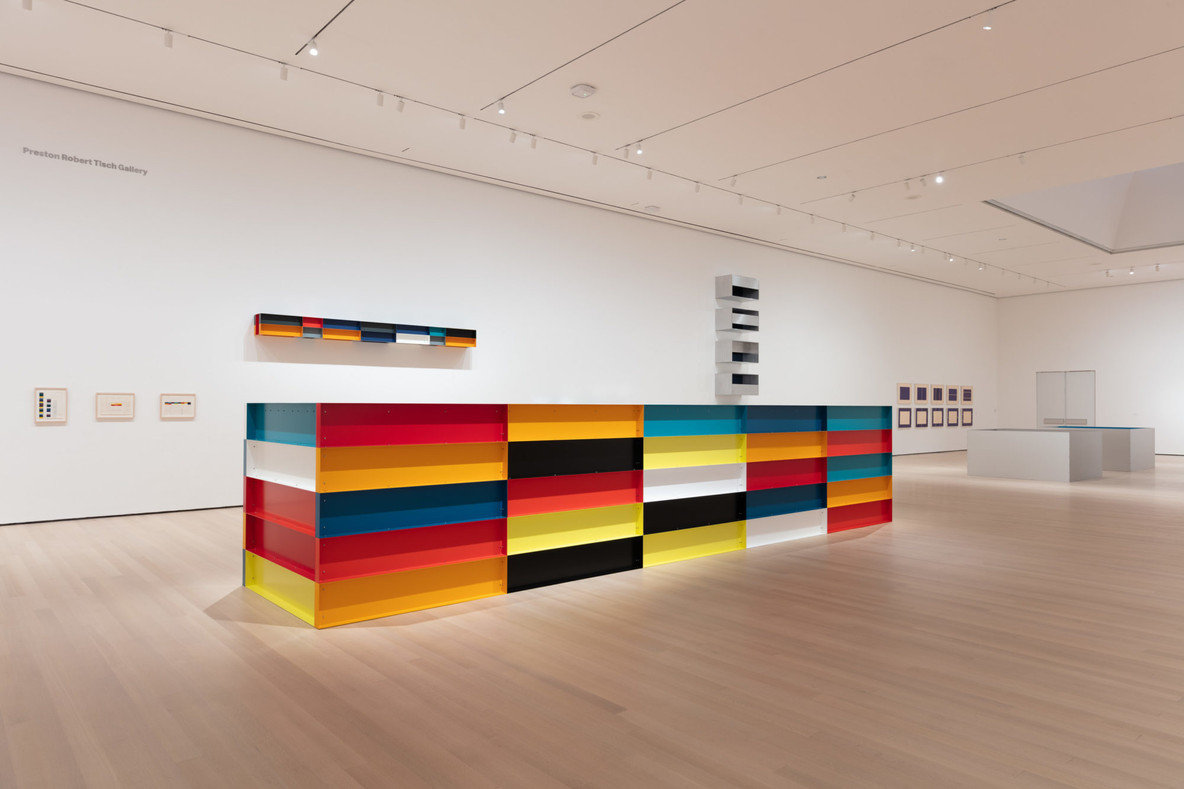 Installation view of Judd