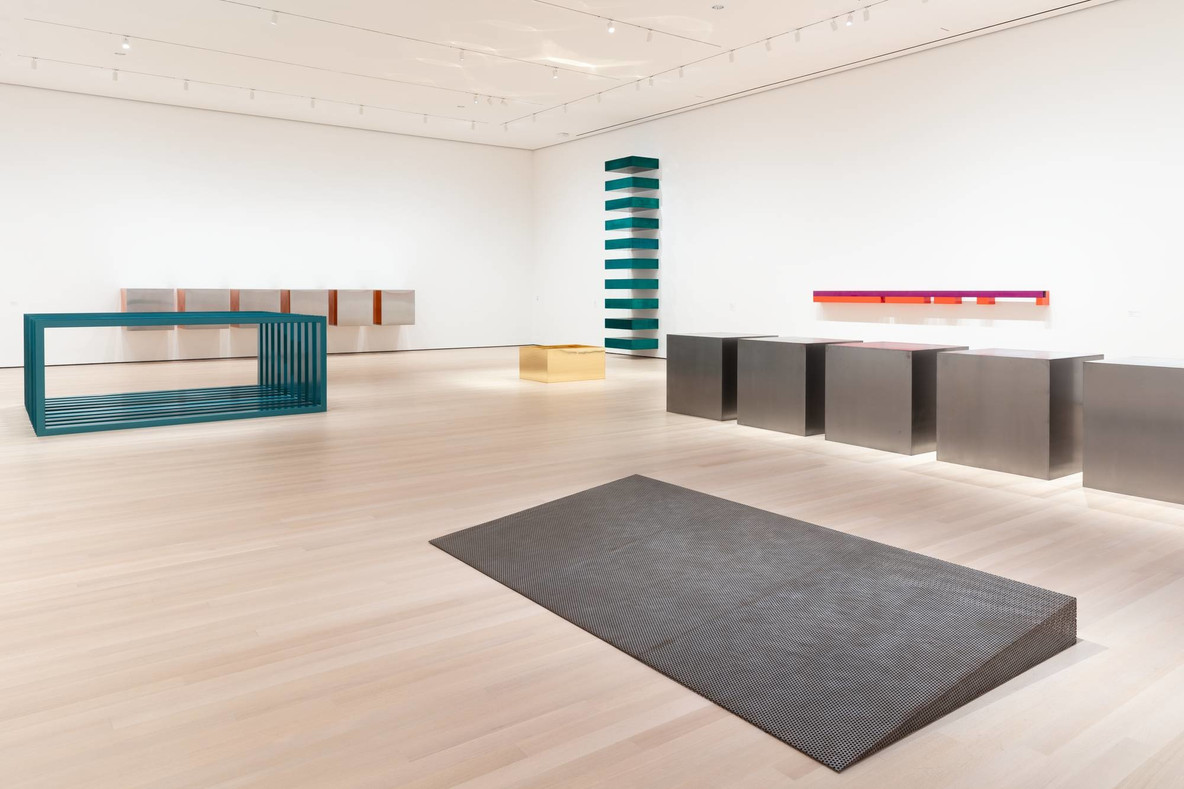 Installation view of Judd