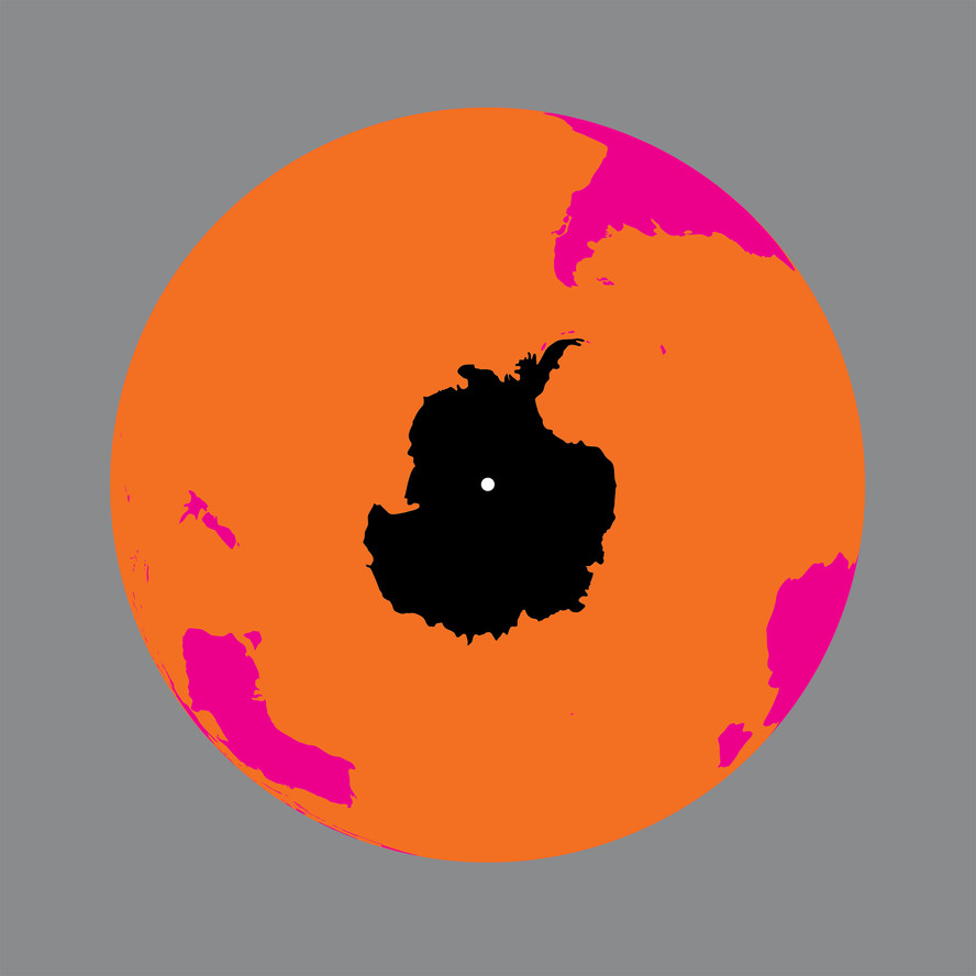 The Earth viewed over the South Pole The pole is at the heart of the virtually uninhabited continent of Antarctica, a vital ice-covered wildlife haven that is under threat from rapid warming and ice loss.