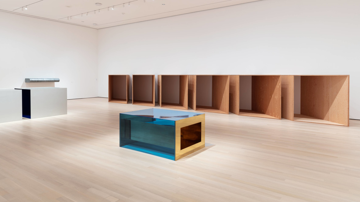 Installation view of Judd