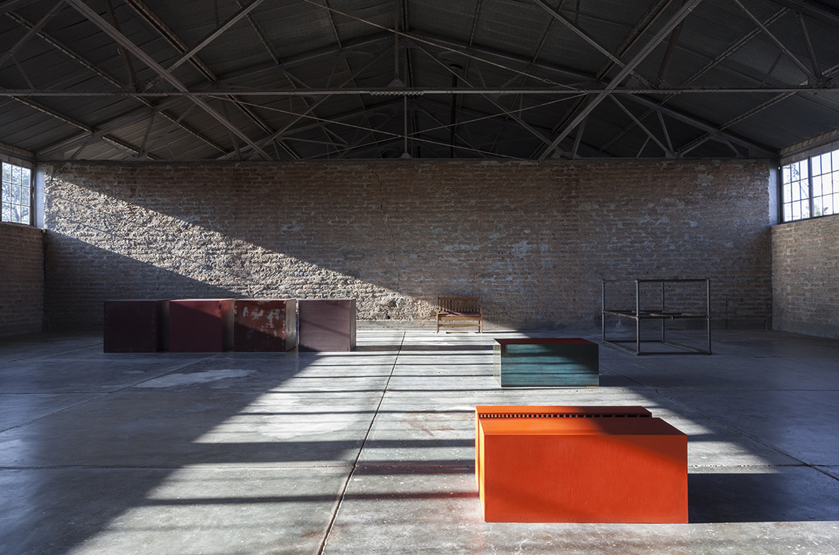 Interior of west building at La Mansana de Chinati/The Block, Judd Foundation, Marfa, Texas