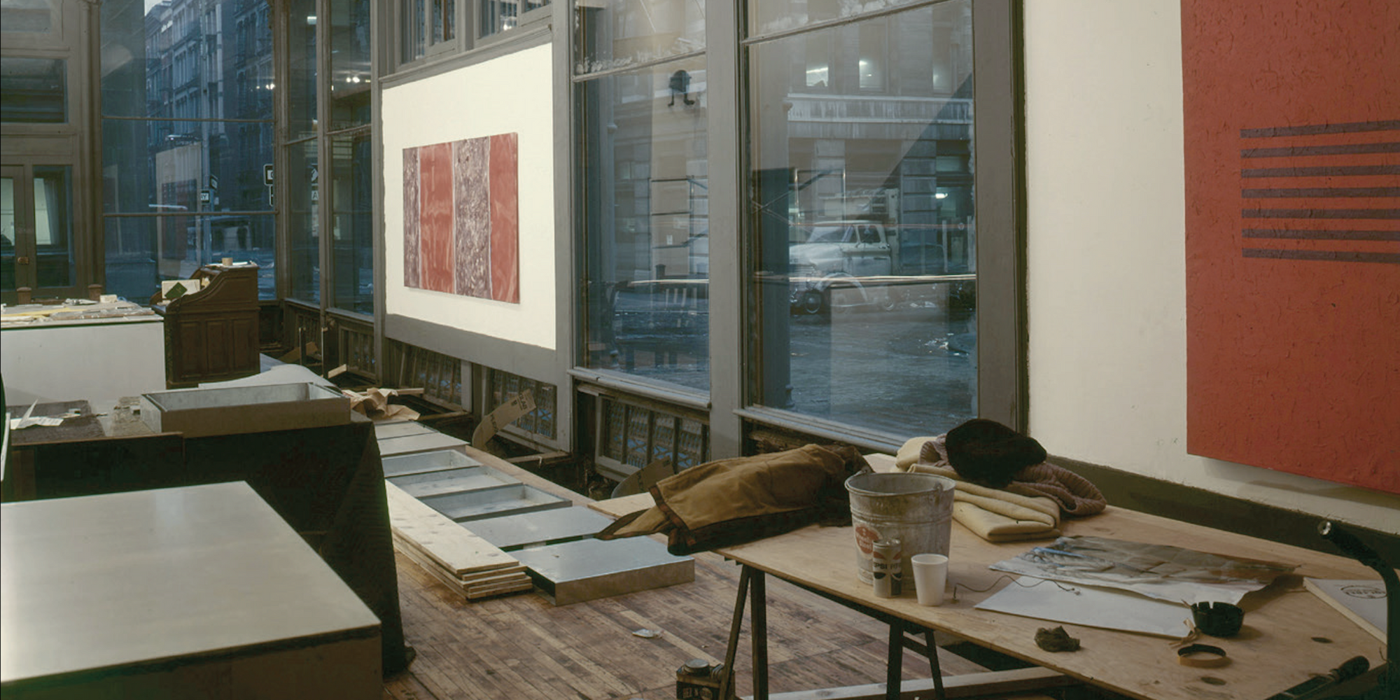 Judd's home and studio building, 101 Spring Street, New York, c. 1969. Photograph by Paul Katz. © 2020 Judd Foundation/Artists Rights Society (ARS), New York