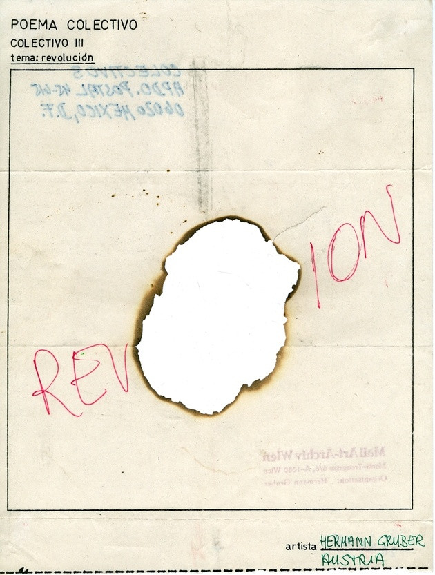 Submissions by Hermann Gruber for Poema Colectivo, 1981