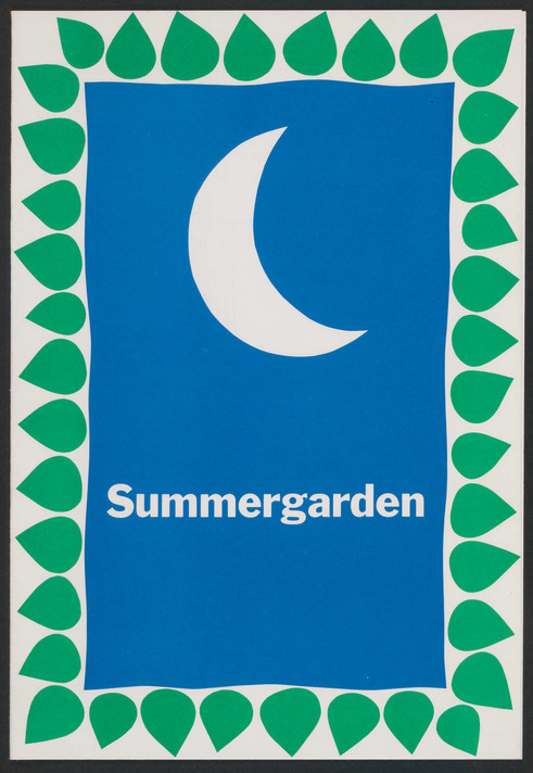 Invitation to the party celebrating Summergarden, May 10, 1971
