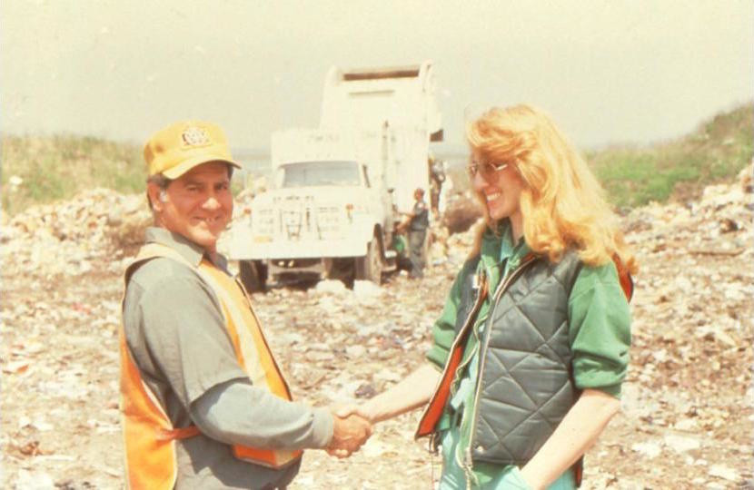 Mierle Laderman Ukeles. Touch Sanitation Performance, 1979–1980, “Handshake Ritual” with workers of NYC Department of Sanitation