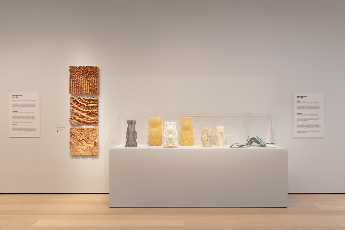 Installation view of Neri Oxman: Material Ecology