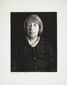 Timothy Greenfield-Sanders. Photograph of Lee Krasner. 1980. Gelatin silver print, 16 × 20&#34; (40.6 × 50.8 cm). Timothy Greenfield-Sanders “Art World” Collection. The Museum of Modern Art Archives, New York