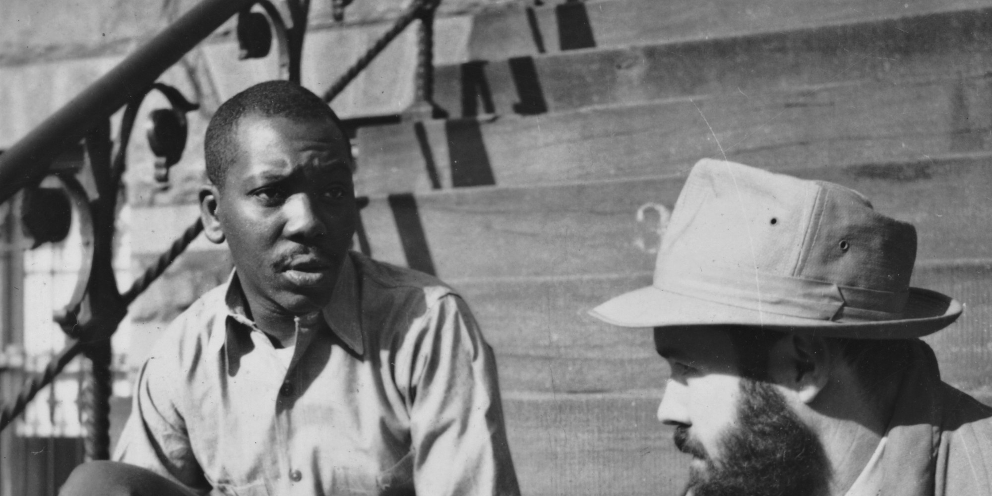 George Jacobson. Jacob Lawrence and Jay Leyda in Brooklyn. 1941. Photographs and Prints Division, Schomburg Center for Research in Black Culture, The New York Public Library, Astor, Lenox and Tilden Foundations