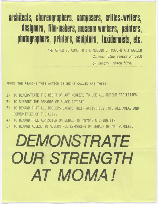 Flyer for demonstration on March 30, 1969