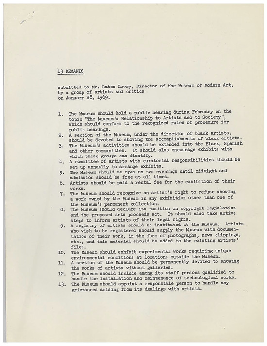 The AWC’s “13 Demands”