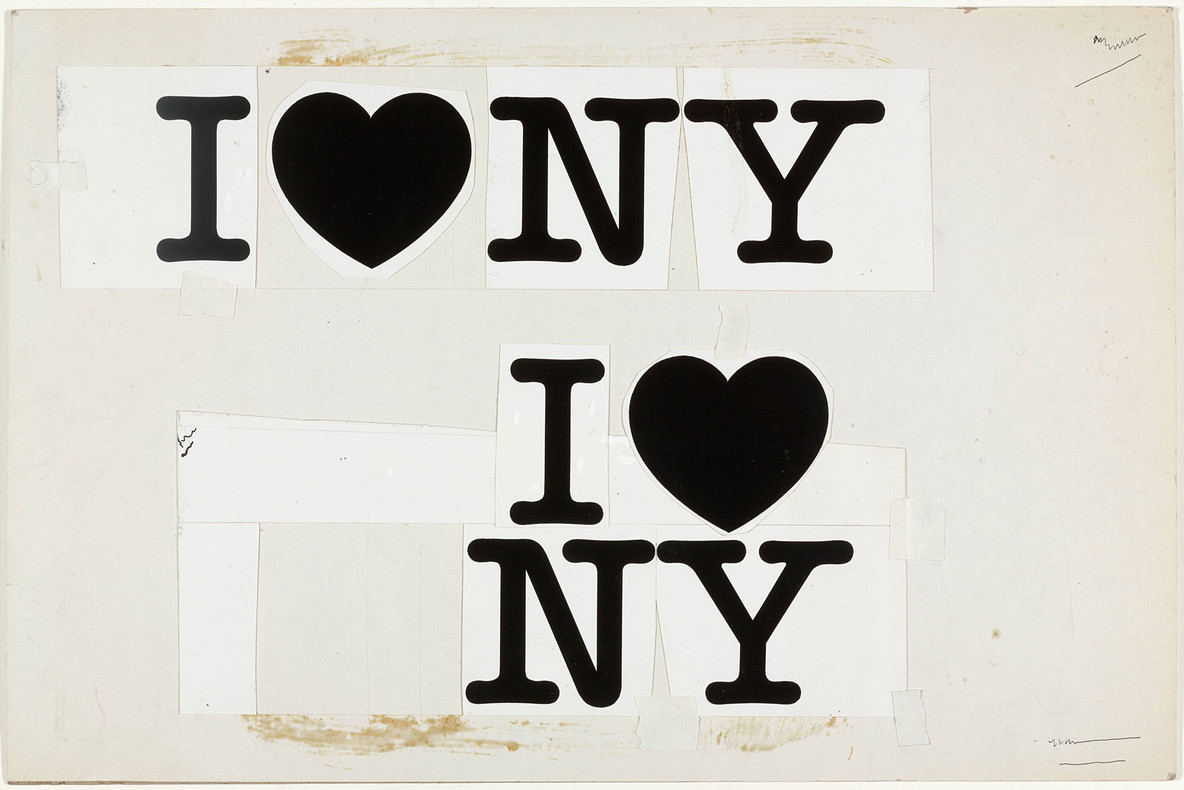 Glaser’s I (Heart) New York concept layout, 1976