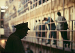 Gordon Parks. Untitled, San Quentin, California. 1957. Pigmented inkjet print, printed 2019, 11 7/8 × 17 15/16&#34; (30.1 × 45.6 cm). The Family of Man Fund. © 2020 Gordon Parks Foundation