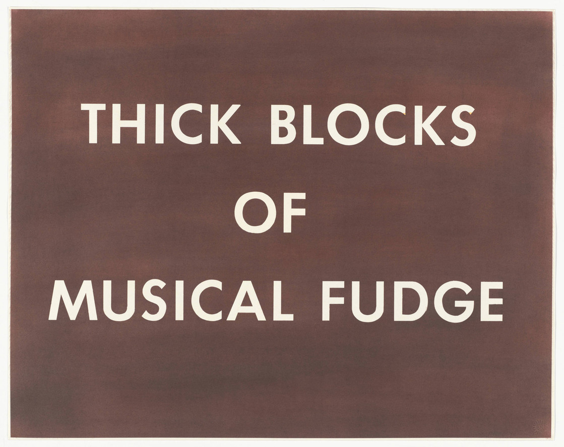 Edward Ruscha. Thick Blocks of Musical Fudge. 1976