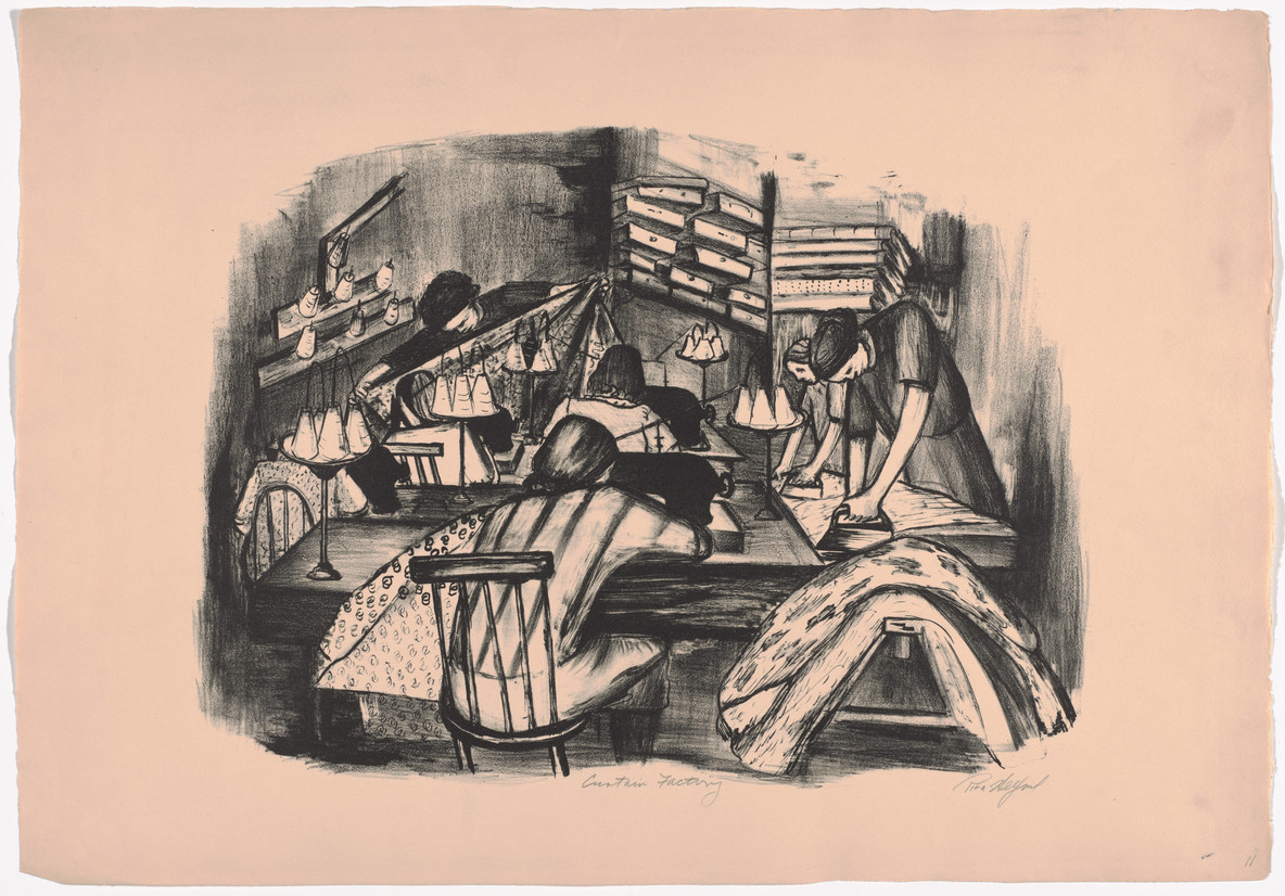 Riva Helfond. Curtain Factory. c. 1936–39
