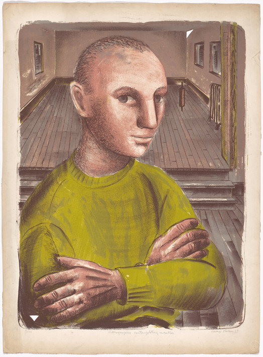Max Kahn. Lithographer Contemplating a Roller. 1939