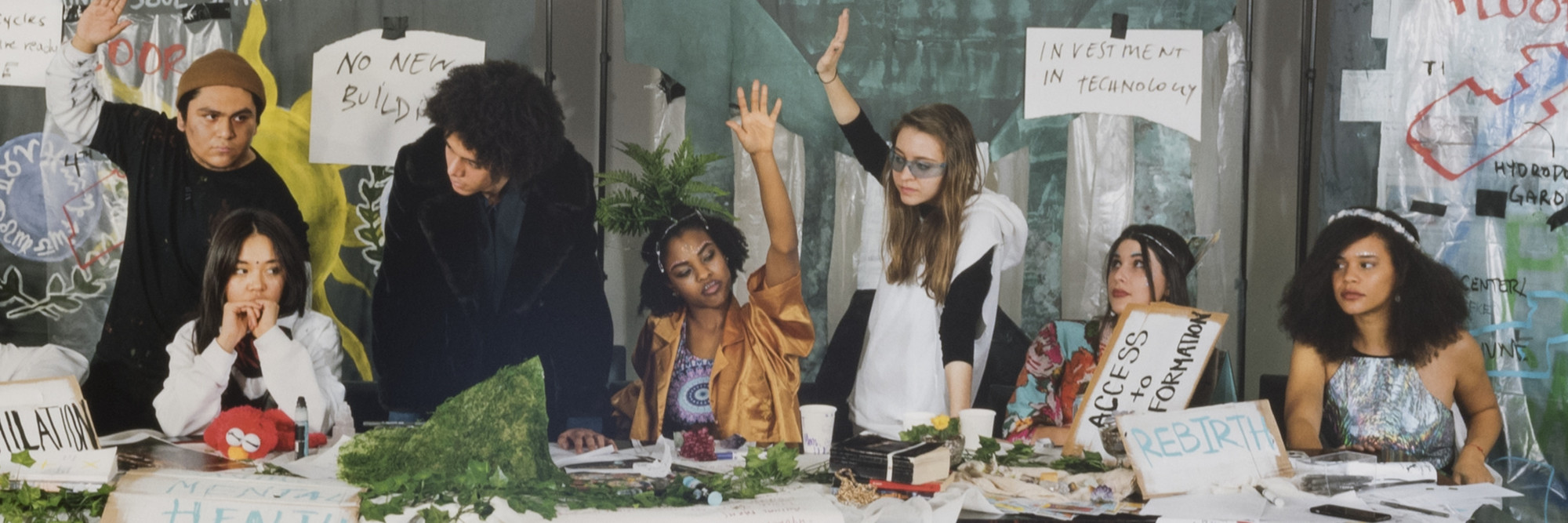 Adelita Husni-Bey. The Council (detail). 2018. Chromogenic color print, 72 × 108" (182.9 × 274.3 cm). Gift of the artist and Laveronica arte contemporanea. © 2020 Adelita Husni-Bey
