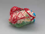 Judith Scott. Untitled. 2002. found objects assembled and wrapped in twine and yarn, 19 x 8 x 9" (48.3 x 20.3 x 22.9 cm). Gift of Martin and Rebecca Eisenberg in honor of Matthew Higgs. Photo: Jonathan Muzikar