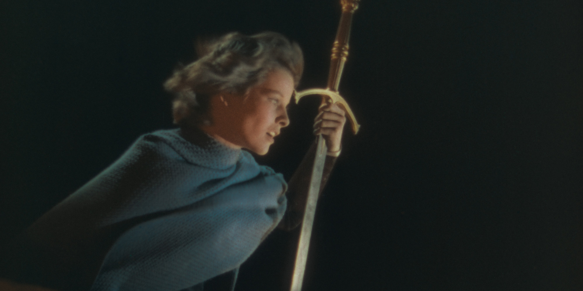 Still from Joan of Arc [Screen Test. Katharine Hepburn]. 1934. USA. Produced by Pioneer Pictures