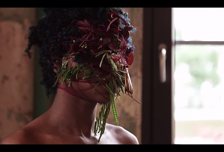 Castiel Vitorino Brasileiro’s performance Corpo-Flor in Healing Time, a video made on the occasion of AfroTranscendence (2016)