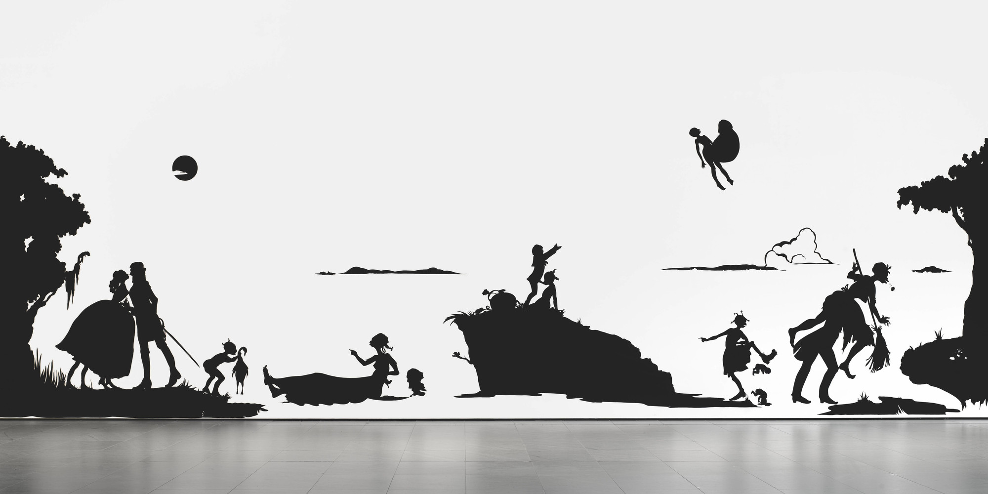Kara Walker. Gone: An Historical Romance of a Civil War as It Occurred b’tween the Dusky Thighs of One Young Negress and Her Heart. 1994. Paper, Overall 13 x 50' (396.2 x 1524 cm). Gift of The Speyer Family Foundation in honor of Marie-Josée Kravis. © 2020 Kara Walker