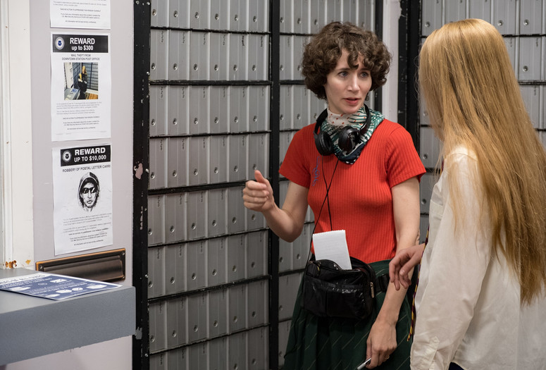 Miranda July on the set of Kajillionaire. Courtesy Focus Features