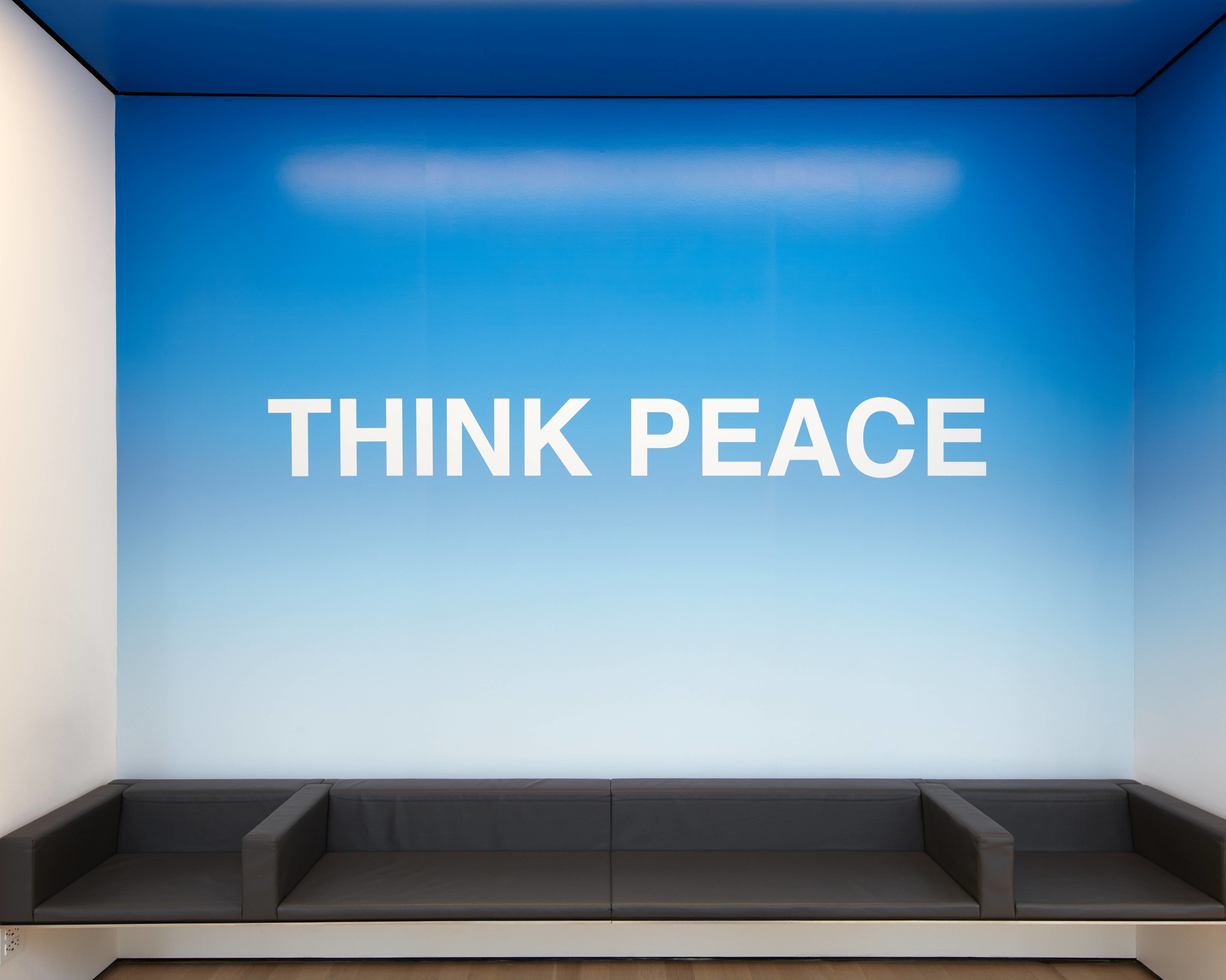 Yoko Ono. Installation view of the commission, Peace is Power, 2019. Vinyl, wallpaper, and fabric. Digital image. © 2019 The Museum of Modern Art, New York. Photo: Heidi Bohnenkamp