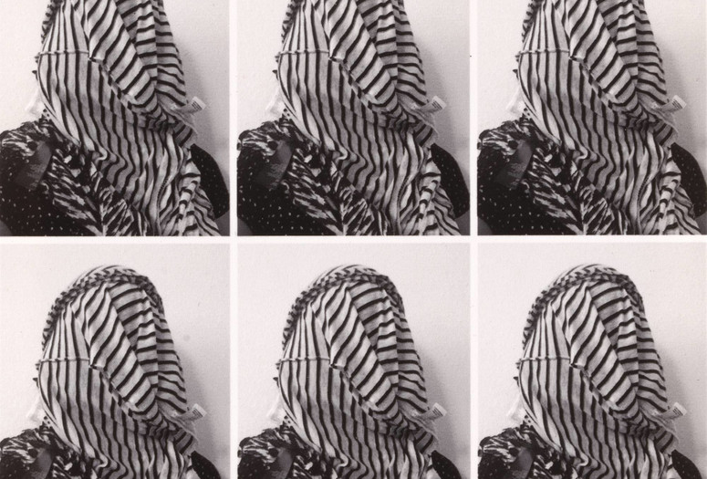 Stephanie Syjuco. Applicant Photos (Migrants) #1. Pigmented inkjet print, 3 5/8 × 4 3/16" (9.1 × 10.7 cm). Fund for the Twenty-First Century. © 2019 Stephanie Syjuco. Courtesy of the artist and Catharine Clark Gallery, San Francisco