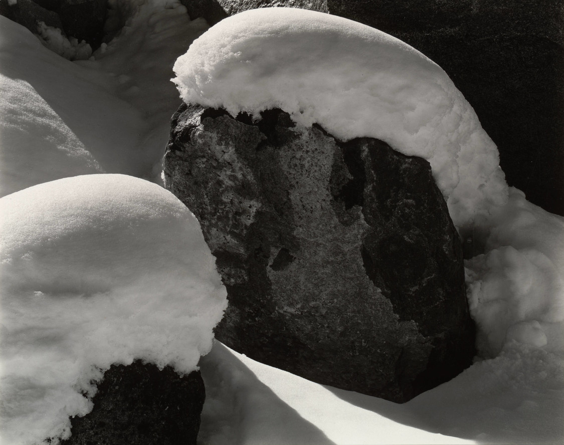 Edward Weston. Snow Covered Rocks, Yosemite. 1938