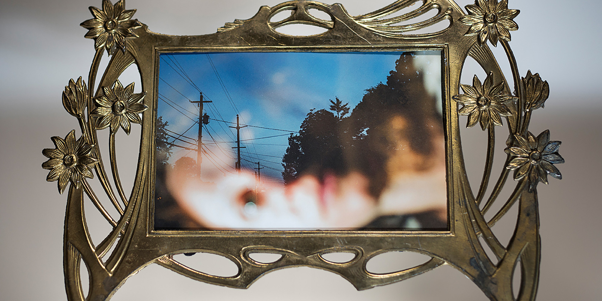 Irina Rozovsky. Untitled from Miracle Center. 2020. Pigmented inkjet print and repurposed frame, 6 1/2 × 9 1/4″ (16.5 × 23.5 cm). Courtesy the artist. © Irina Rozovsky