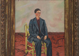 Frida Kahlo. Self-Portrait with Cropped Hair. 1940. Oil on canvas, 15 3/4 × 11&#34; (40 × 27.9 cm). Gift of Edgar Kaufmann, Jr. © 2020 Banco de México Diego Rivera Frida Kahlo Museums Trust, Mexico, D.F./Artists Rights Society (ARS), New York