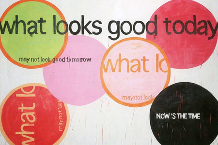 Michel Majerus. what looks good today may not look good tomorrow. 2000. Acrylic and pencil on canvas, 119 5/16 x 134 1/4&#34; (303.1 x 341 cm). Gift of Mr. and Mrs. Werner E. Josten (by exchange)