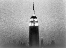 Andy Warhol. Empire. 1964. 16mm film transferred to video (black and white, silent), 8 hrs. 5 min. at 16 fps. © 2020 Andy Warhol Foundation for the Visual Arts / Artists Rights Society (ARS), New York