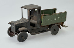 Nam June Paik. 3 F Truck. 1977. Toy truck with paint additions, 12 3/8 x 24 x 8 7/16&#34; (31.5 x 61 x 21.5 cm). The Gilbert and Lila Silverman Fluxus Collection Gift. © 2020 Nam June Paik. Photo: Robert Gerhardt