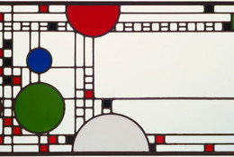 Frank Lloyd Wright. Clerestory Windows from Avery Coonley Playhouse, Riverside, Illinois. 1912. Clear and colored glass in zinc matrix, Each: 18 5/16 x 34 3/16&#34; (46.5 x 86.8 cm). Joseph H. Heil Fund. © 2017 Frank Lloyd Wright Foundation / Artists Rights Society (ARS), New York