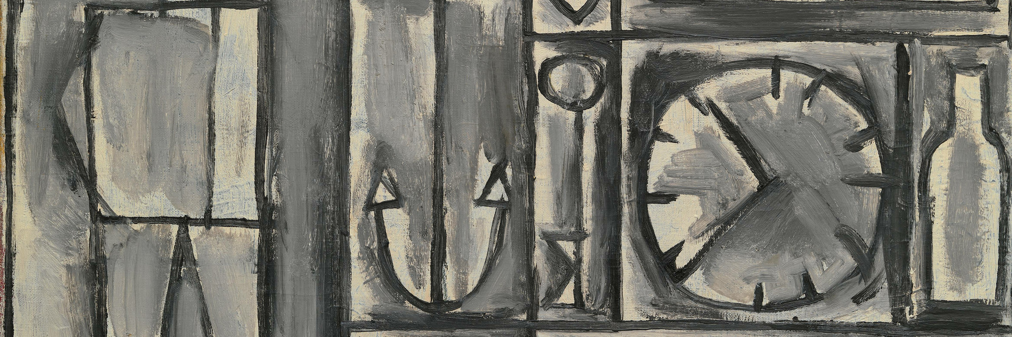 Joaquín Torres-García. Composition. 1931. Oil on canvas, 36 1/8 x 24&#34; (91.7 x 61 cm), Gift of Larry Aldrich. Photo: Thomas Griesel