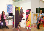 The Studio Museum in Harlem 2019-20 Artists in Residence (Left to Right: E. Jane, Naudline Pierre, Elliot Reed). Photo: Myles Loftin.